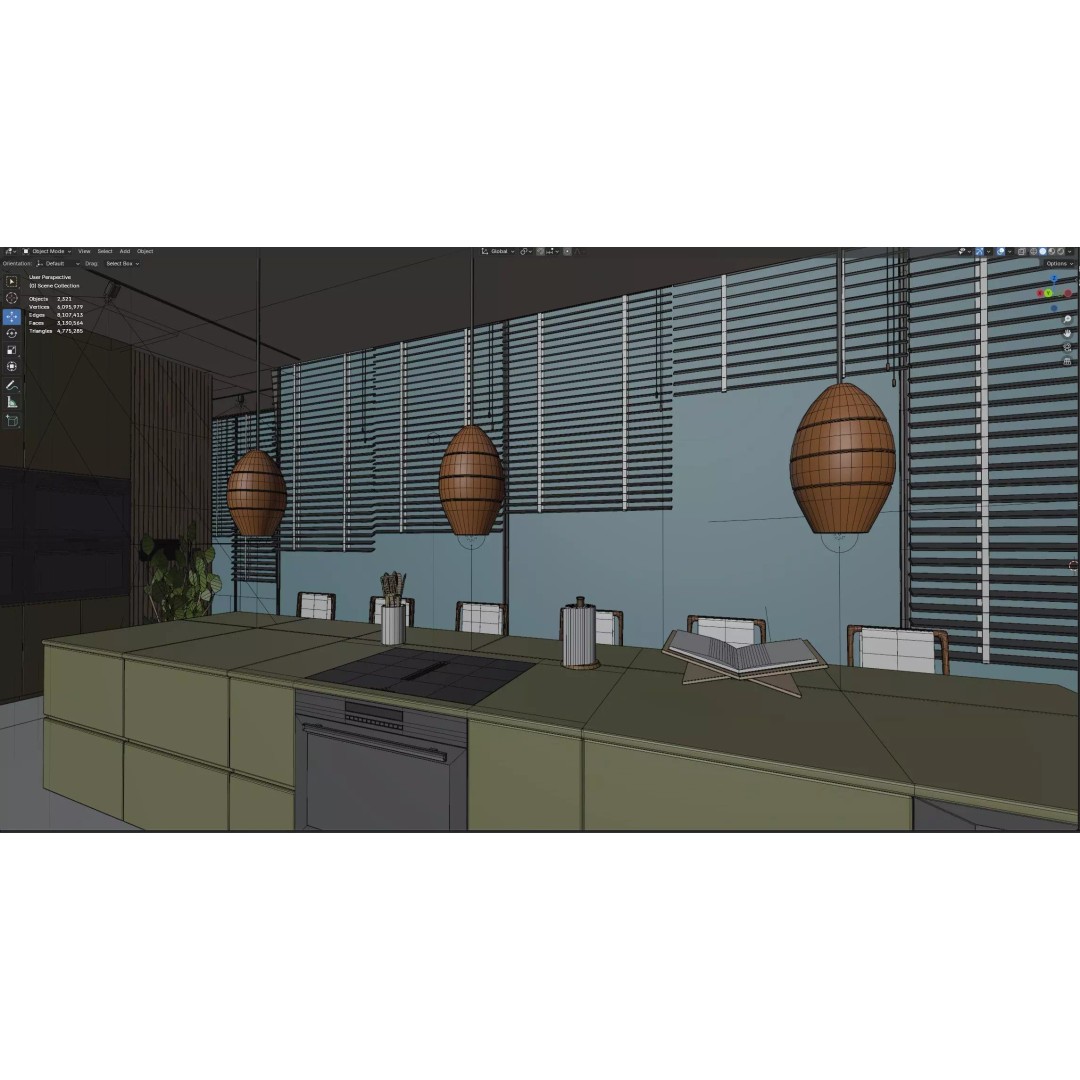 Modern Modular House 3D Model – Curved Roof Villa, Blender, FBX - View 23