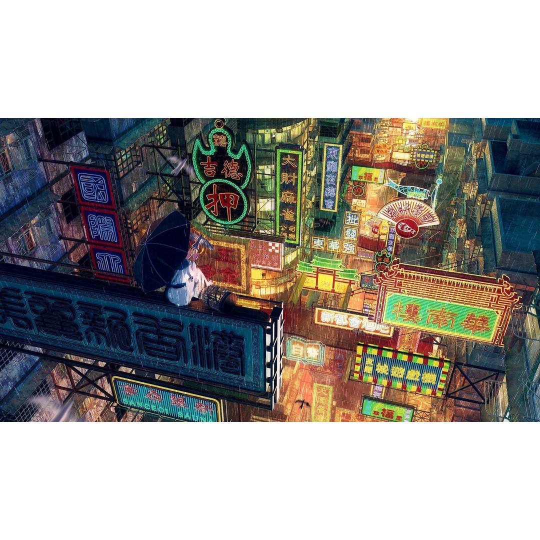 Hong Kong Neon Sign 3D Model – PBR Textures, Blender, Maya, Cinema4D - View 3