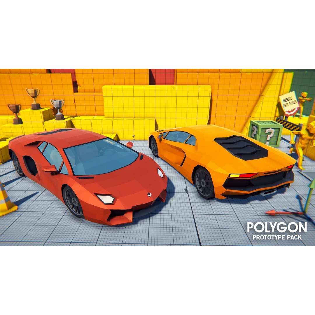 Prototype Asset Pack 3D Model – Low Poly Game Assets, FBX - View 11