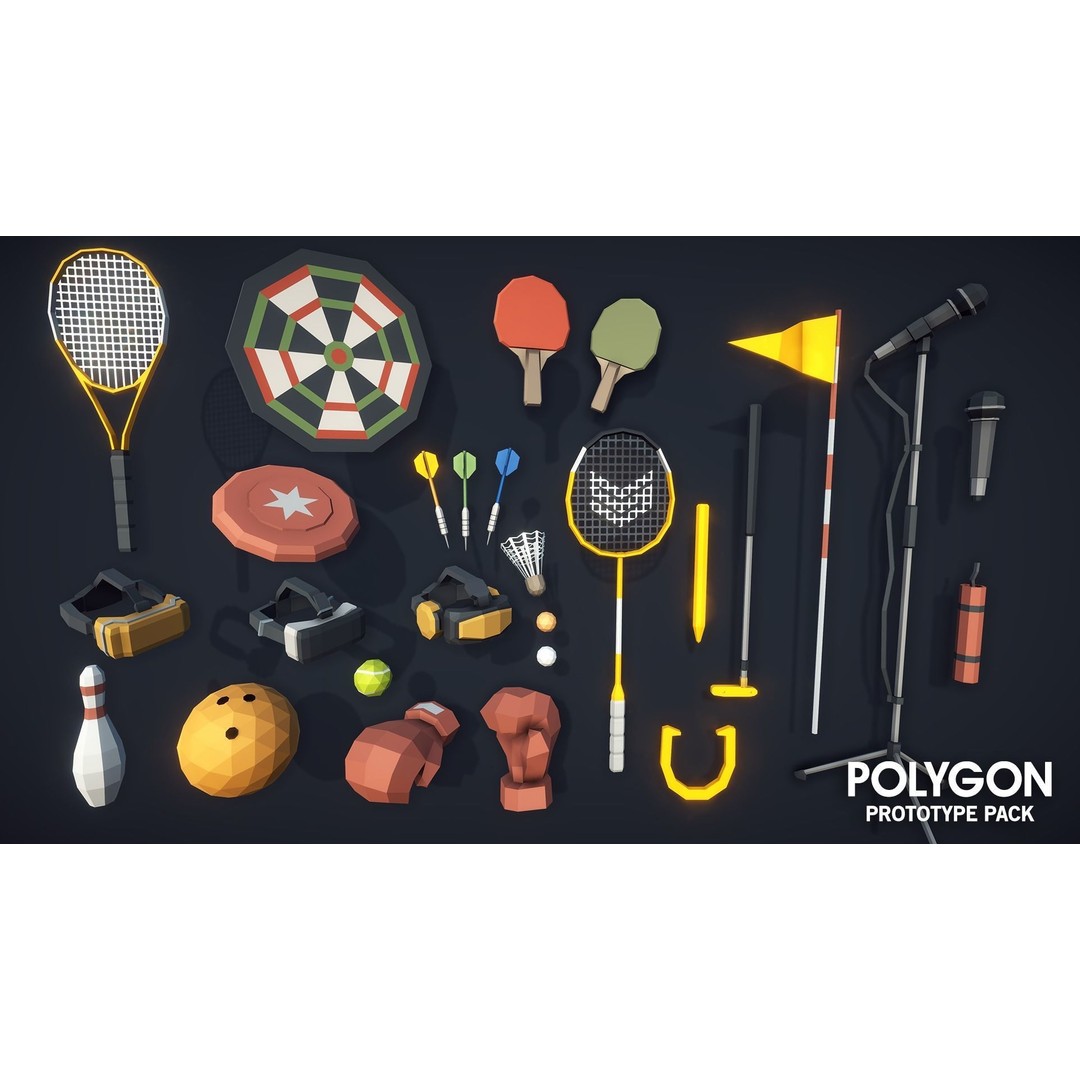 Prototype Asset Pack 3D Model – Low Poly Game Assets, FBX - View 13