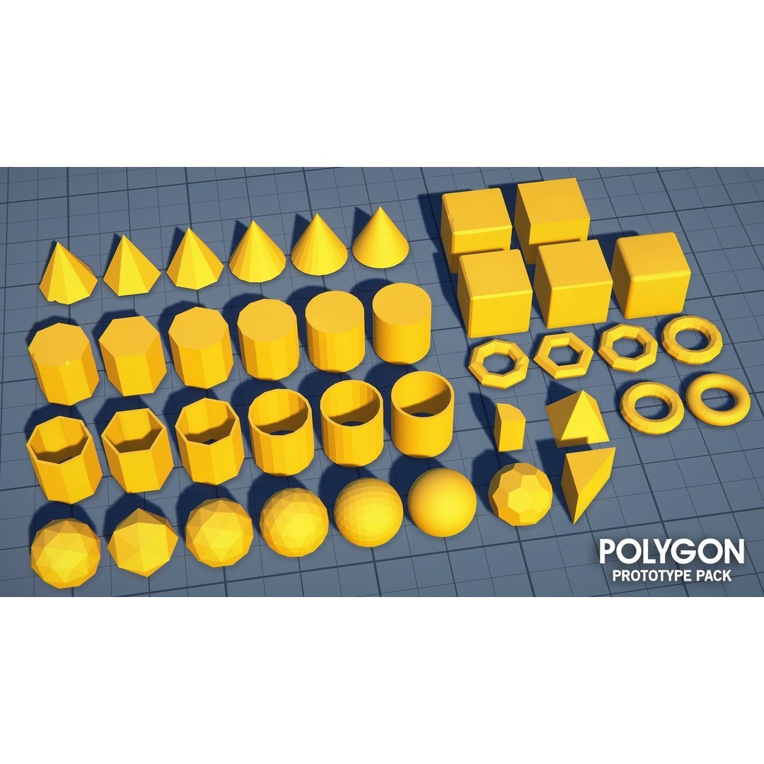 Prototype Asset Pack 3D Model – Low Poly Game Assets, FBX - View 15