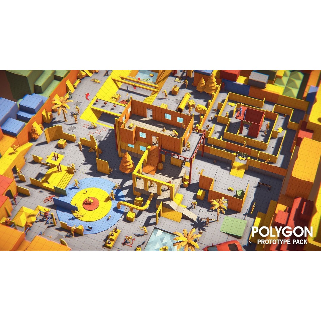 Prototype Asset Pack 3D Model – Low Poly Game Assets, FBX - View 3