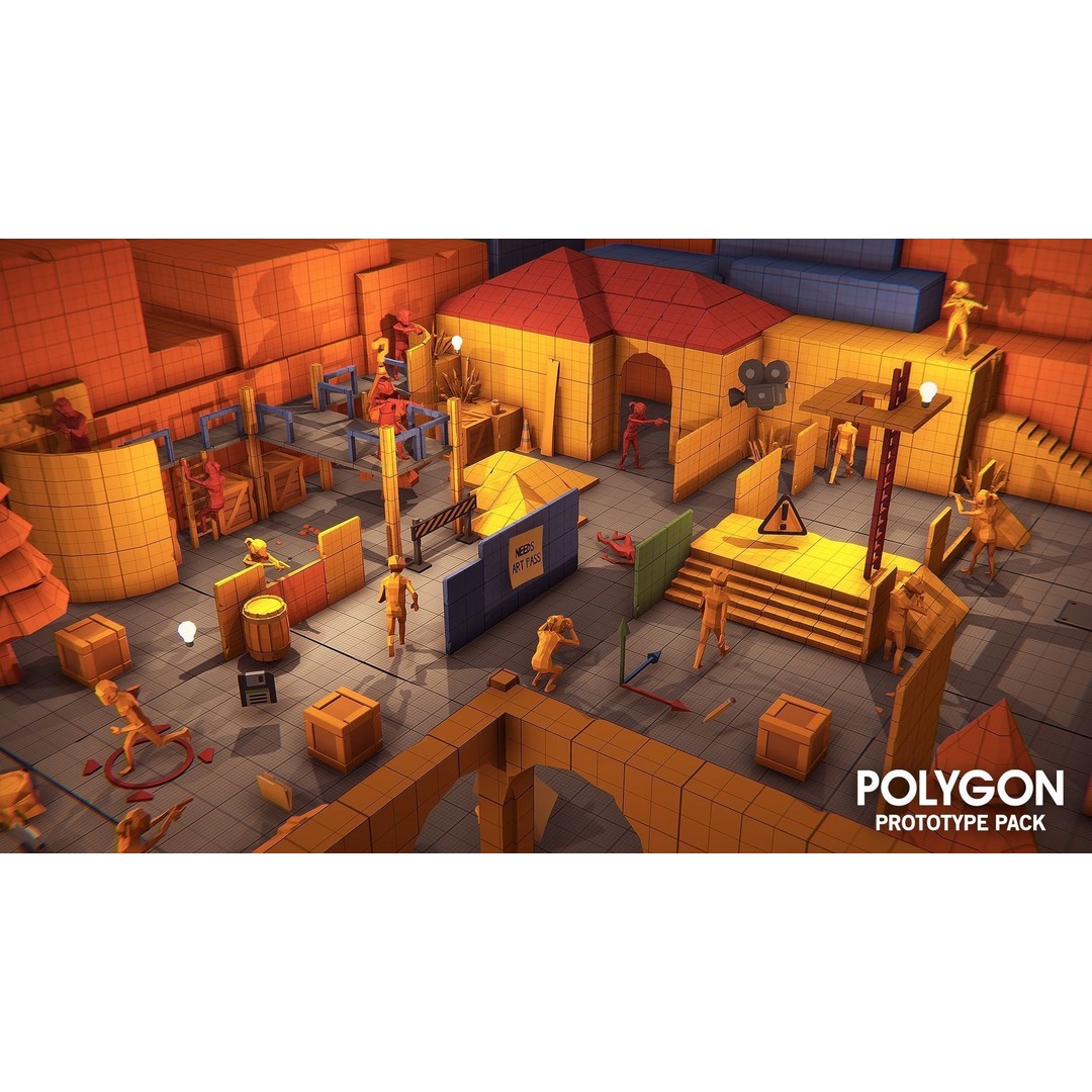 Prototype Asset Pack 3D Model – Low Poly Game Assets, FBX - View 5