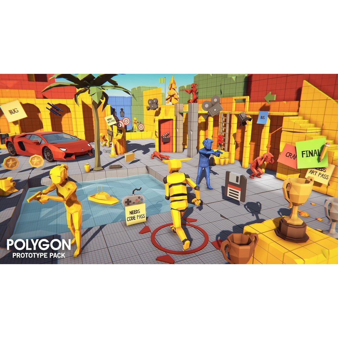 Prototype Asset Pack 3D Model – Low Poly Game Assets, FBX - View 6