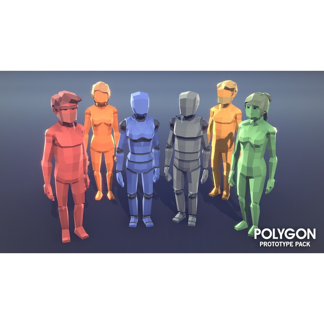 Prototype Asset Pack 3D Model – Low Poly Game Assets, FBX - View 8