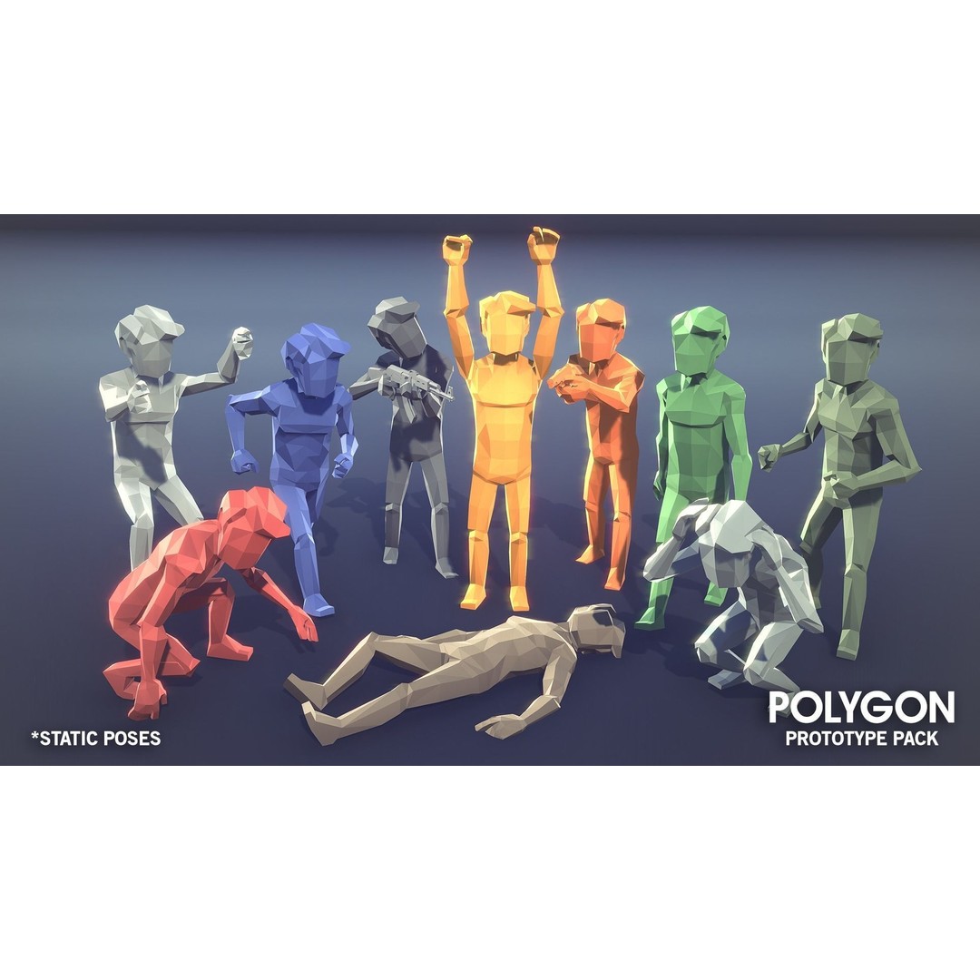 Prototype Asset Pack 3D Model – Low Poly Game Assets, FBX - View 9