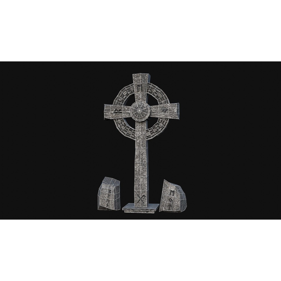 Viking Rock Structures 3D Model – Low Poly Game Ready PBR FBX/OBJ - View 12