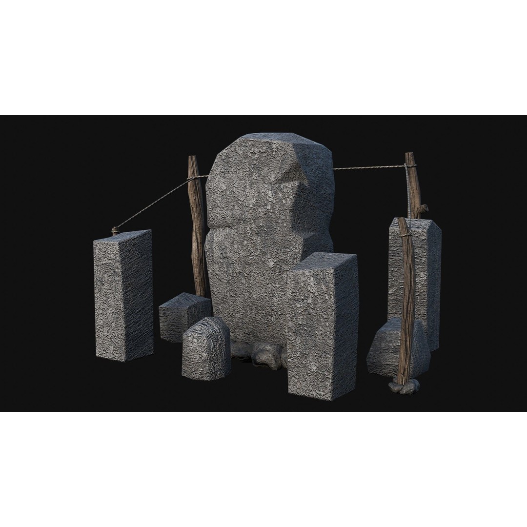 Viking Rock Structures 3D Model – Low Poly Game Ready PBR FBX/OBJ - View 21
