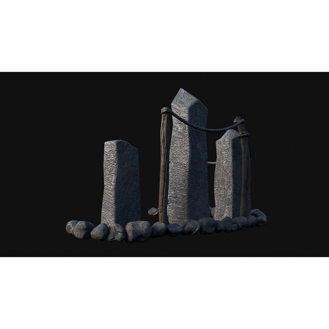 Viking Rock Structures 3D Model – Low Poly Game Ready PBR FBX/OBJ - View 34
