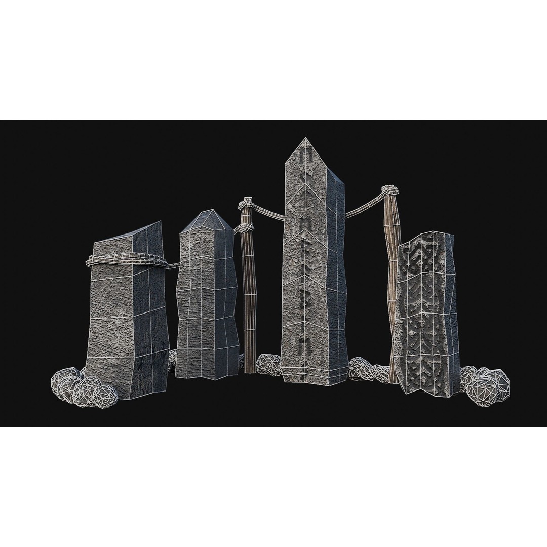 Viking Rock Structures 3D Model – Low Poly Game Ready PBR FBX/OBJ - View 36