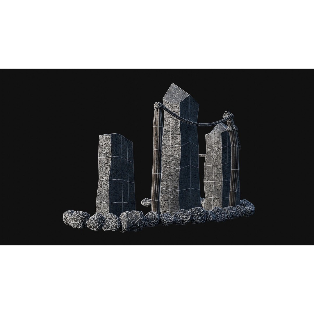 Viking Rock Structures 3D Model – Low Poly Game Ready PBR FBX/OBJ - View 37