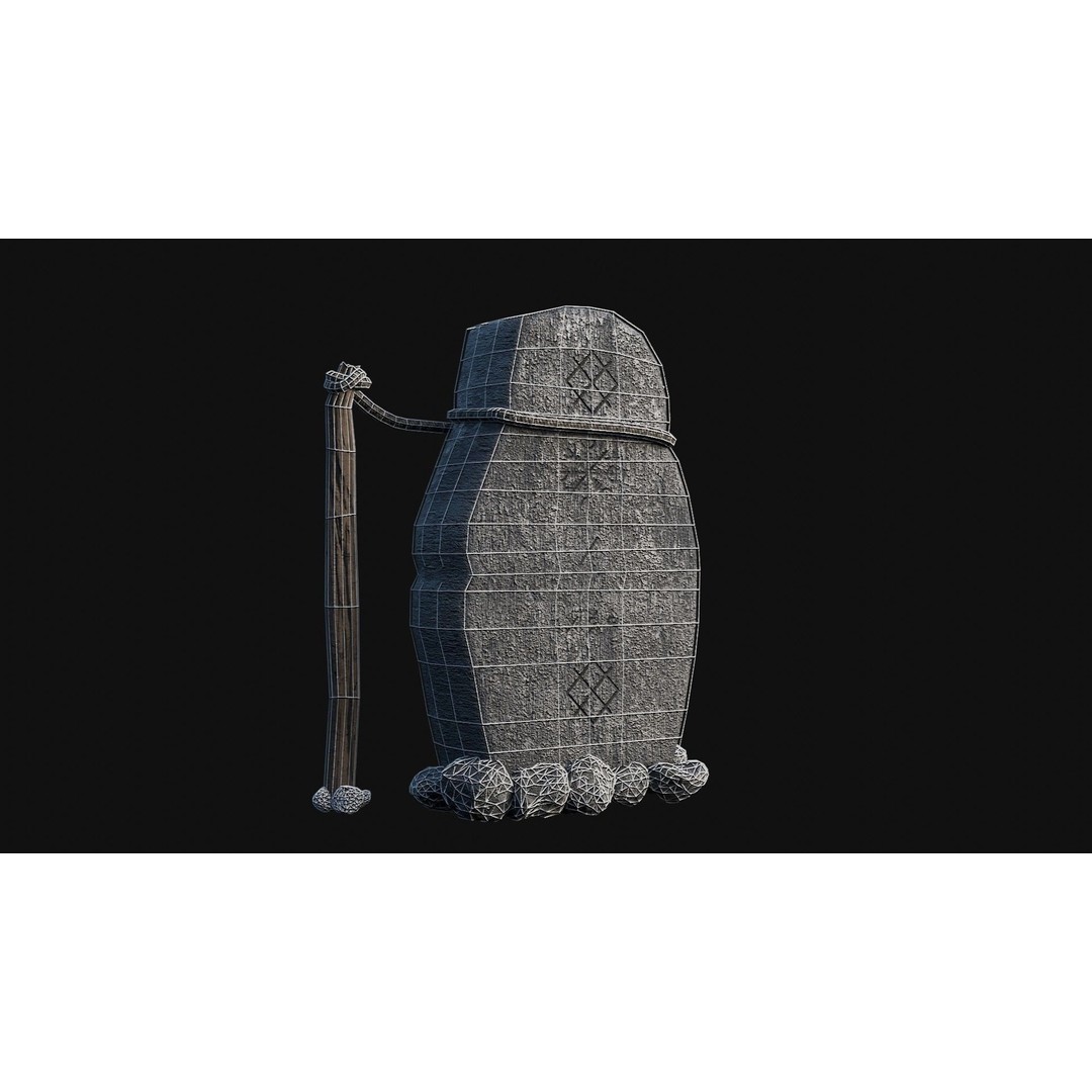 Viking Rock Structures 3D Model – Low Poly Game Ready PBR FBX/OBJ - View 44