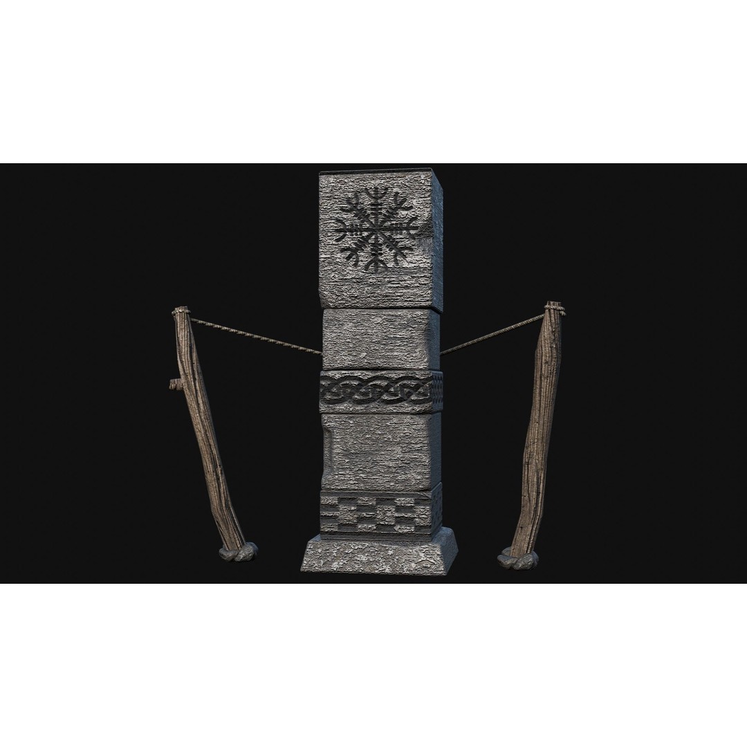 Viking Rock Structures 3D Model – Low Poly Game Ready PBR FBX/OBJ - View 45