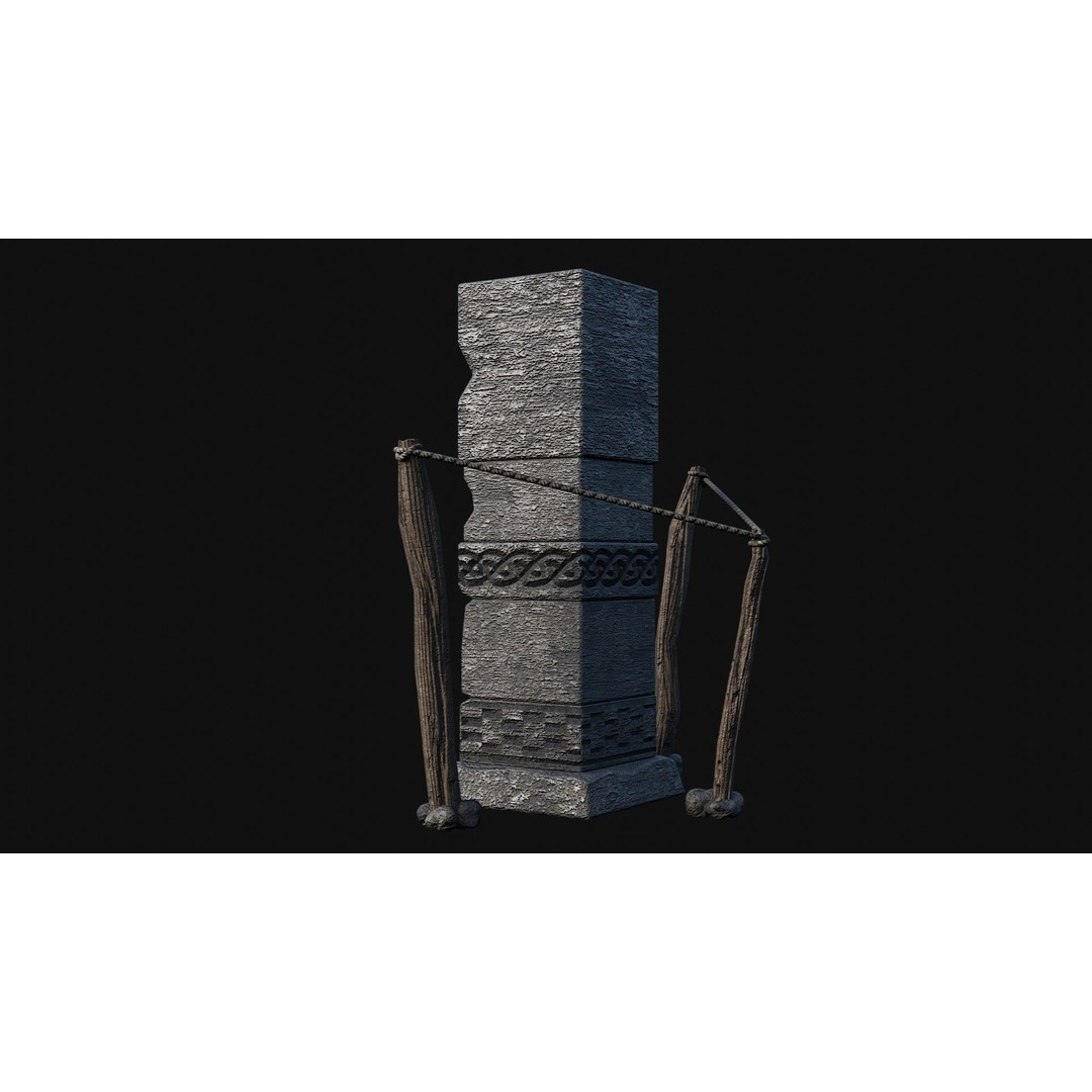 Viking Rock Structures 3D Model – Low Poly Game Ready PBR FBX/OBJ - View 46