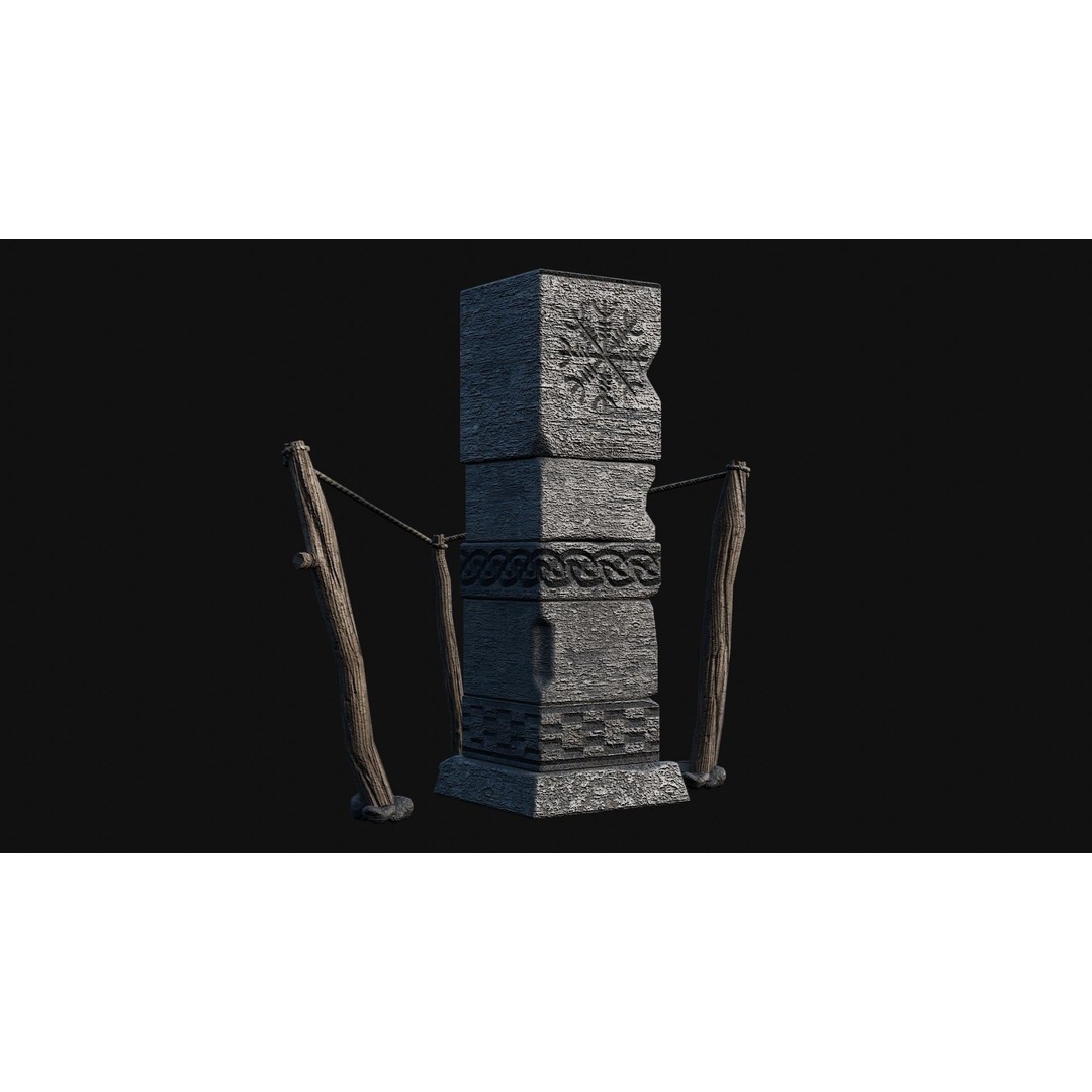 Viking Rock Structures 3D Model – Low Poly Game Ready PBR FBX/OBJ - View 47
