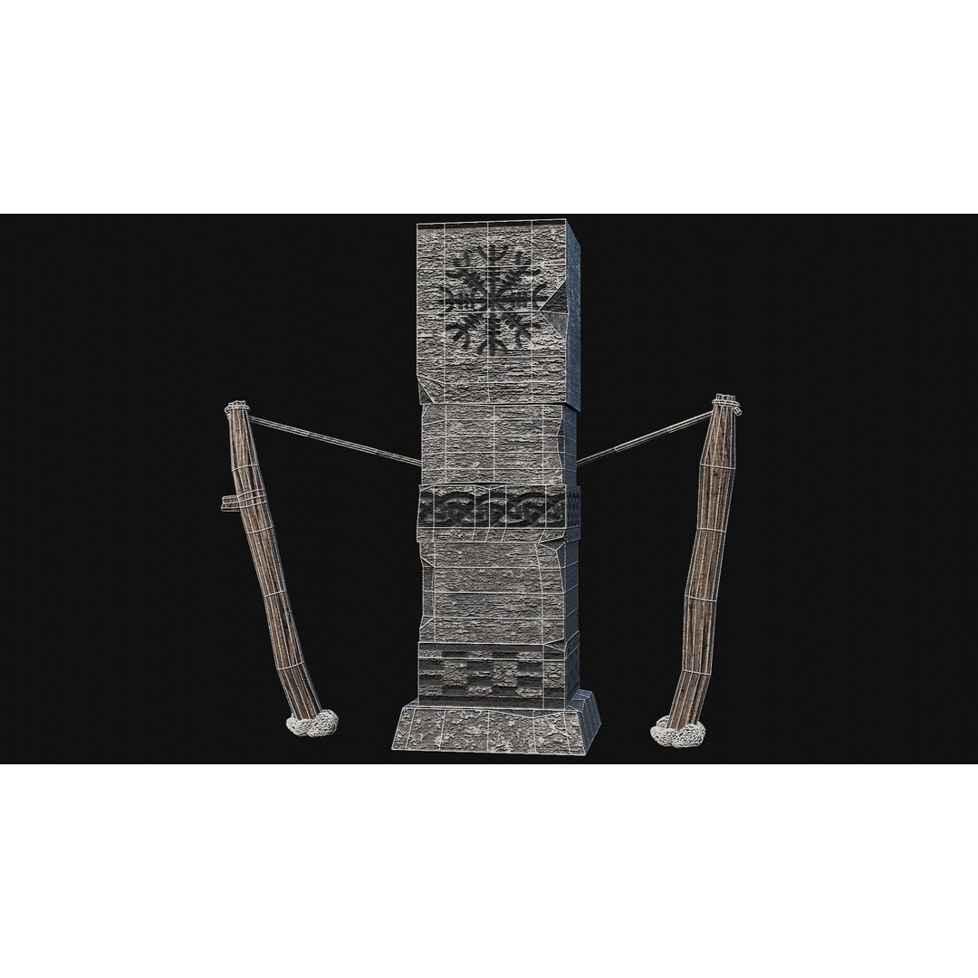 Viking Rock Structures 3D Model – Low Poly Game Ready PBR FBX/OBJ - View 48