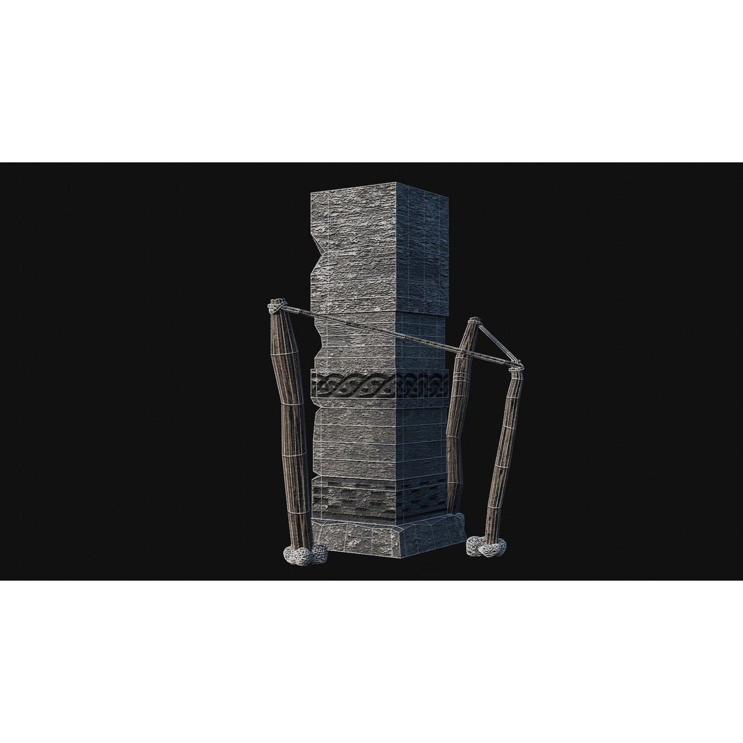 Viking Rock Structures 3D Model – Low Poly Game Ready PBR FBX/OBJ - View 49