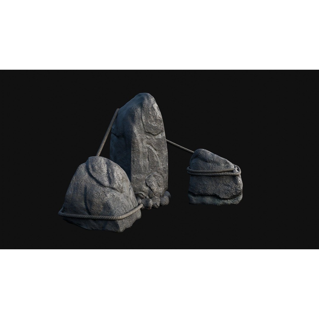 Viking Rock Structures 3D Model – Low Poly Game Ready PBR FBX/OBJ - View 5