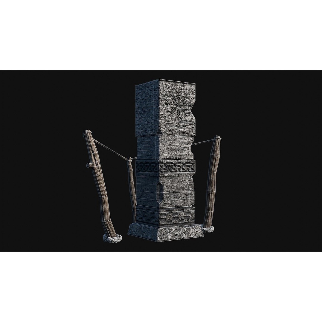 Viking Rock Structures 3D Model – Low Poly Game Ready PBR FBX/OBJ - View 50