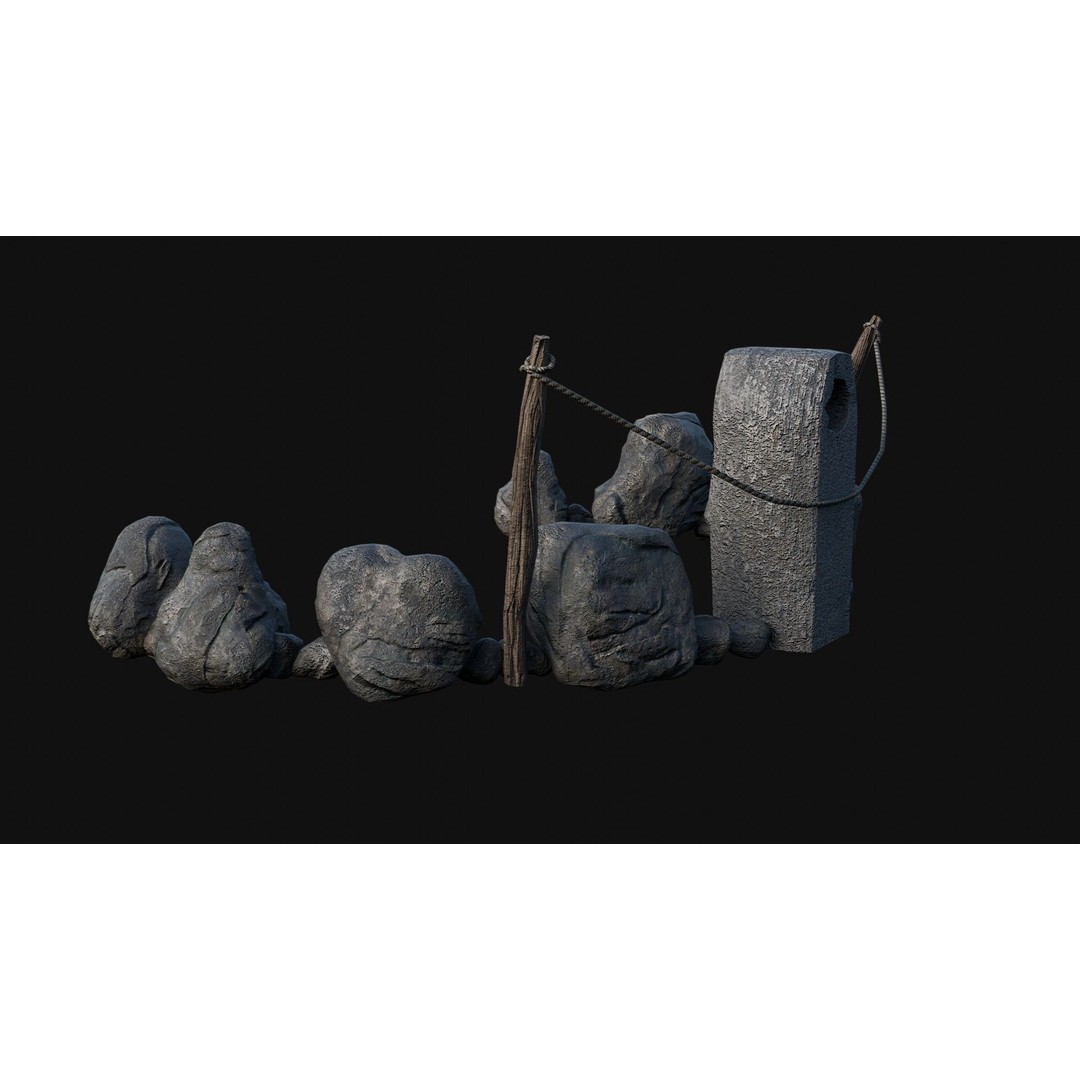 Viking Rock Structures 3D Model – Low Poly Game Ready PBR FBX/OBJ - View 52
