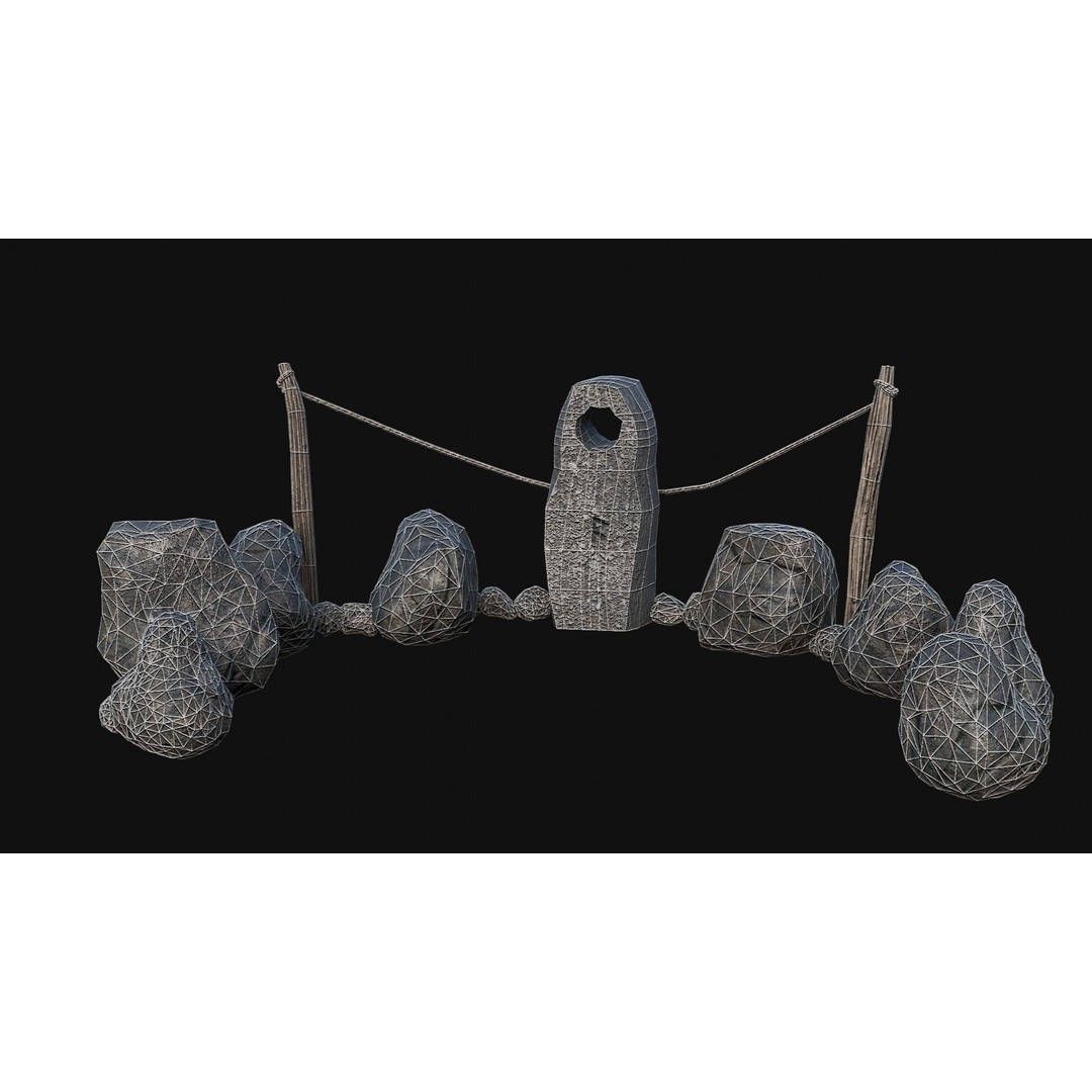 Viking Rock Structures 3D Model – Low Poly Game Ready PBR FBX/OBJ - View 54