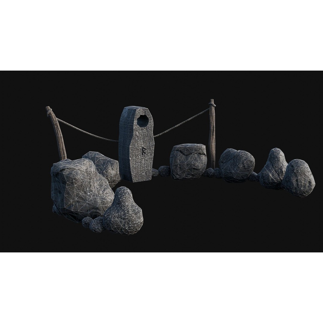 Viking Rock Structures 3D Model – Low Poly Game Ready PBR FBX/OBJ - View 56