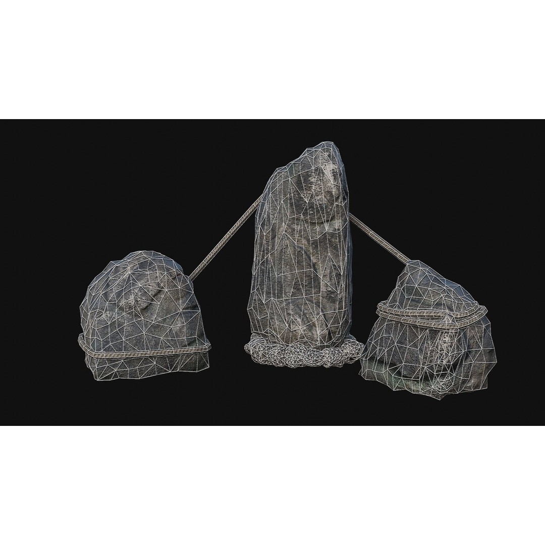 Viking Rock Structures 3D Model – Low Poly Game Ready PBR FBX/OBJ - View 6