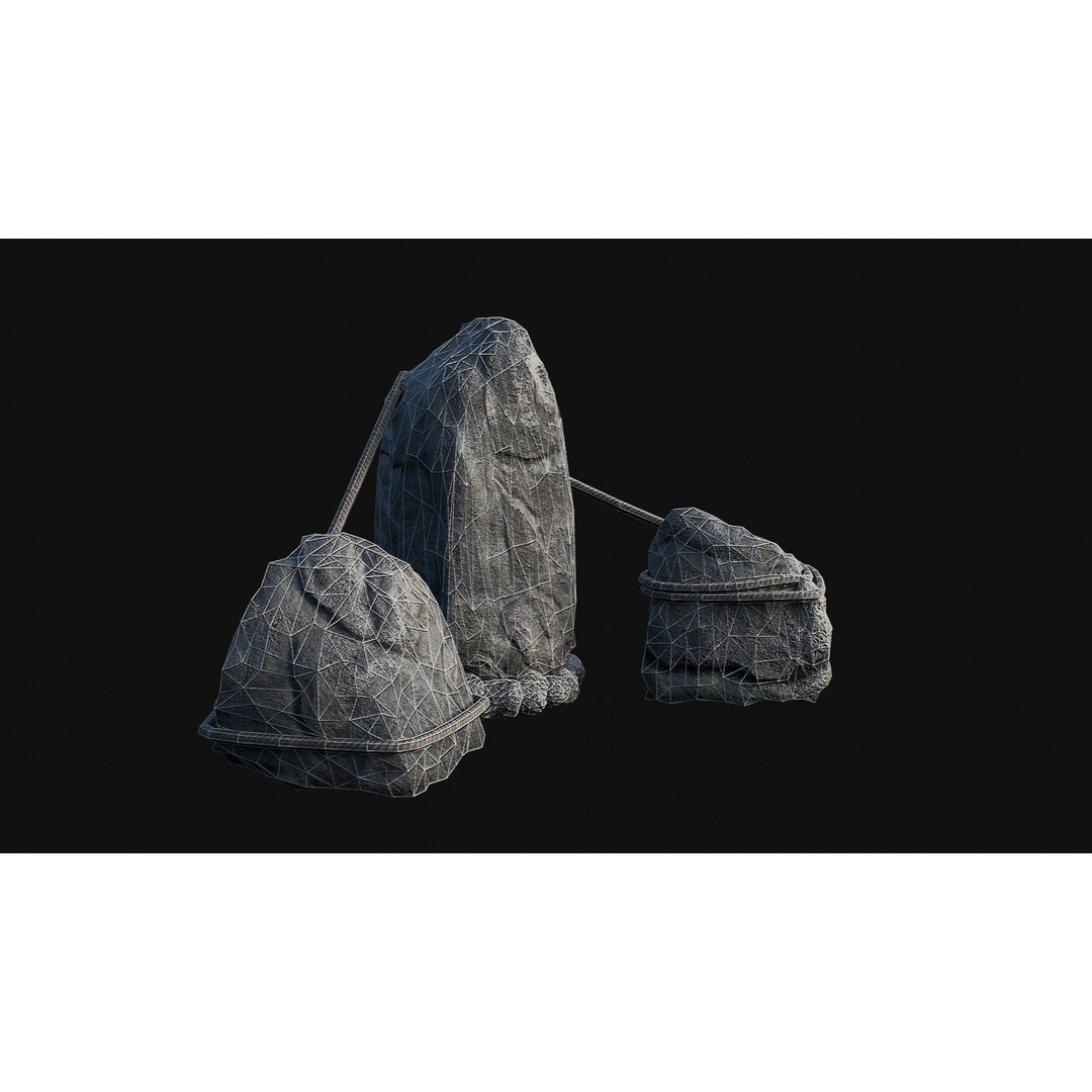 Viking Rock Structures 3D Model – Low Poly Game Ready PBR FBX/OBJ - View 8