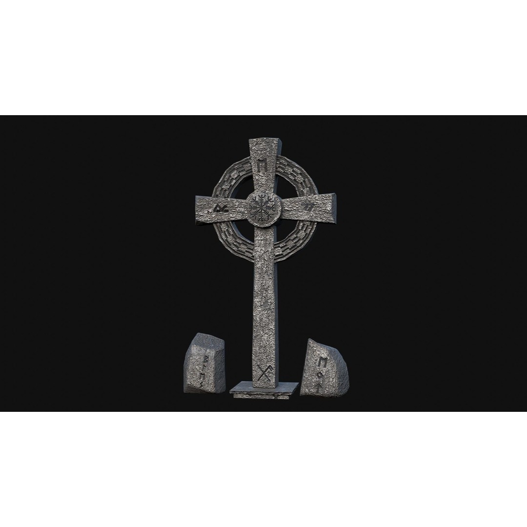 Viking Rock Structures 3D Model – Low Poly Game Ready PBR FBX/OBJ - View 9