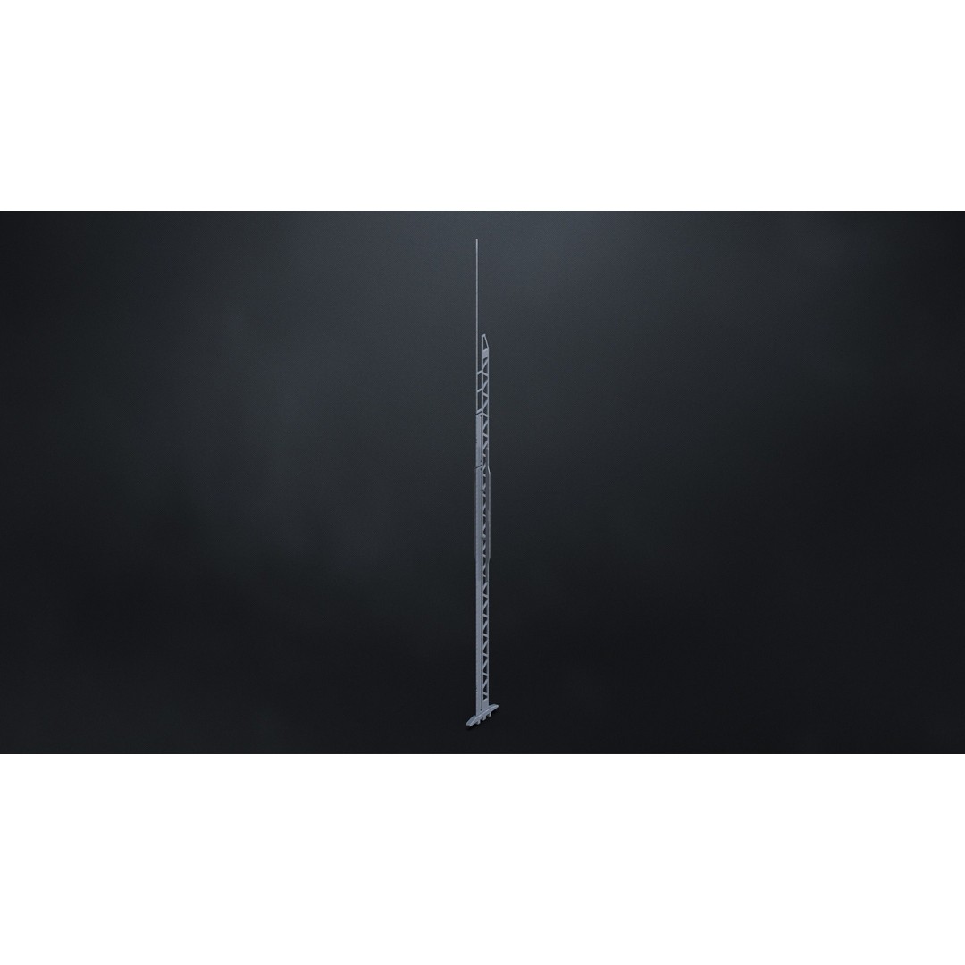 Scifi Radio Antennas 3D Model – Hard Surface Poly Assets, FBX, OBJ - View 10