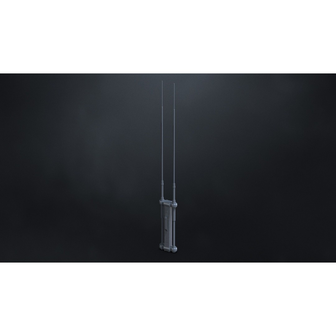 Scifi Radio Antennas 3D Model – Hard Surface Poly Assets, FBX, OBJ - View 12