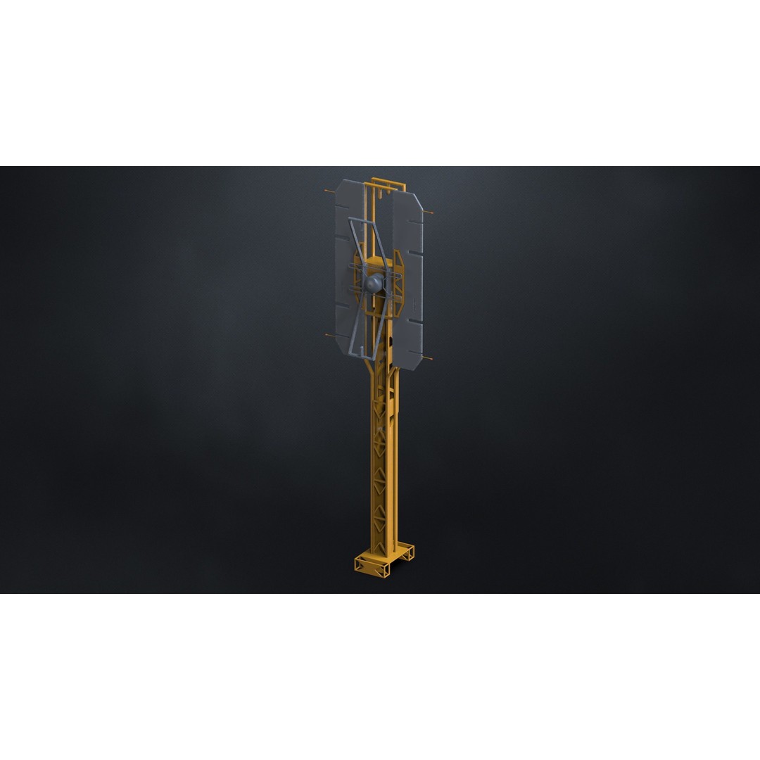 Scifi Radio Antennas 3D Model – Hard Surface Poly Assets, FBX, OBJ - View 3