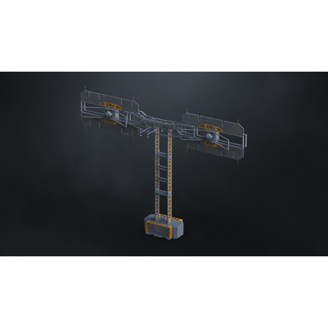 Scifi Radio Antennas 3D Model – Hard Surface Poly Assets, FBX, OBJ - View 4