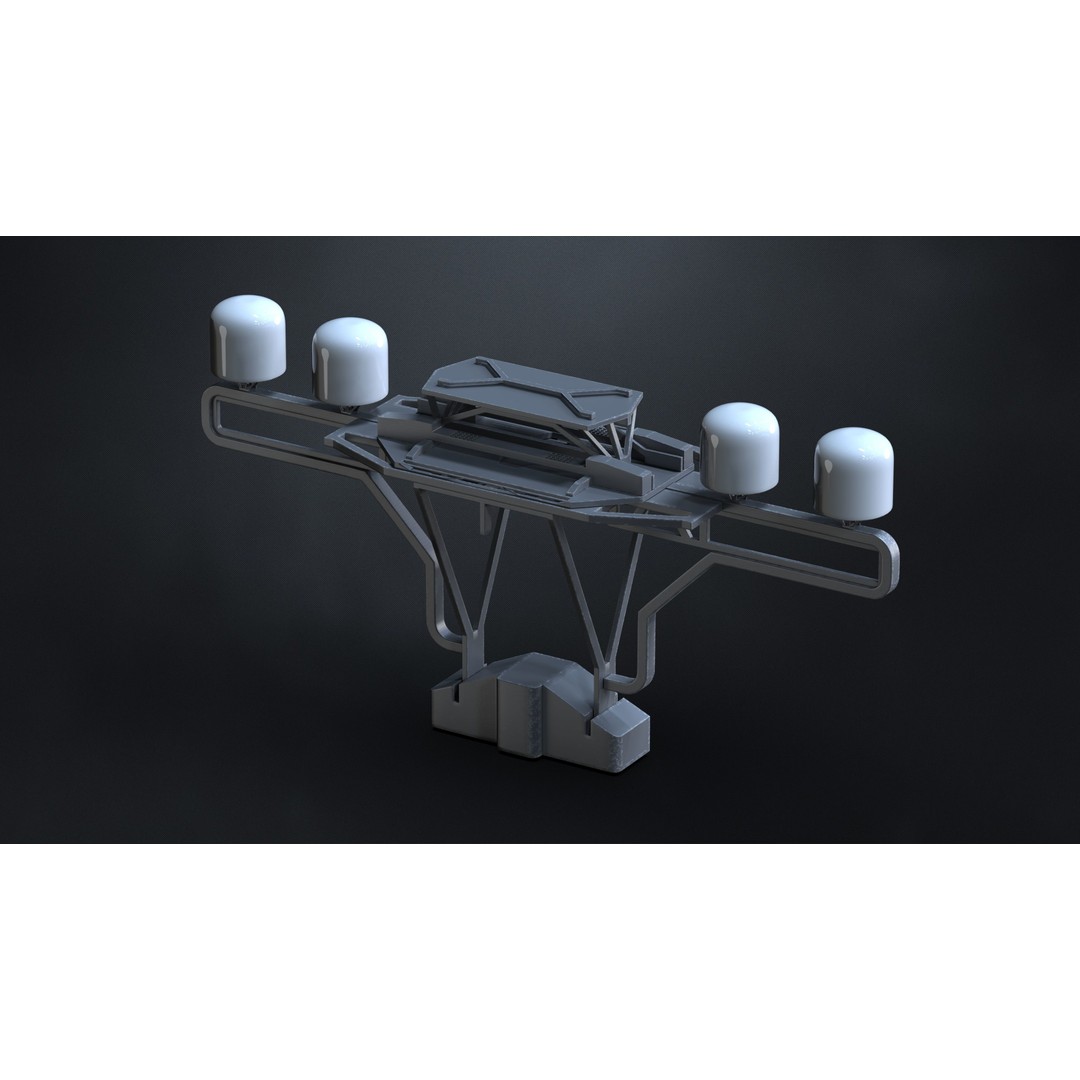 Scifi Radio Antennas 3D Model – Hard Surface Poly Assets, FBX, OBJ - View 5