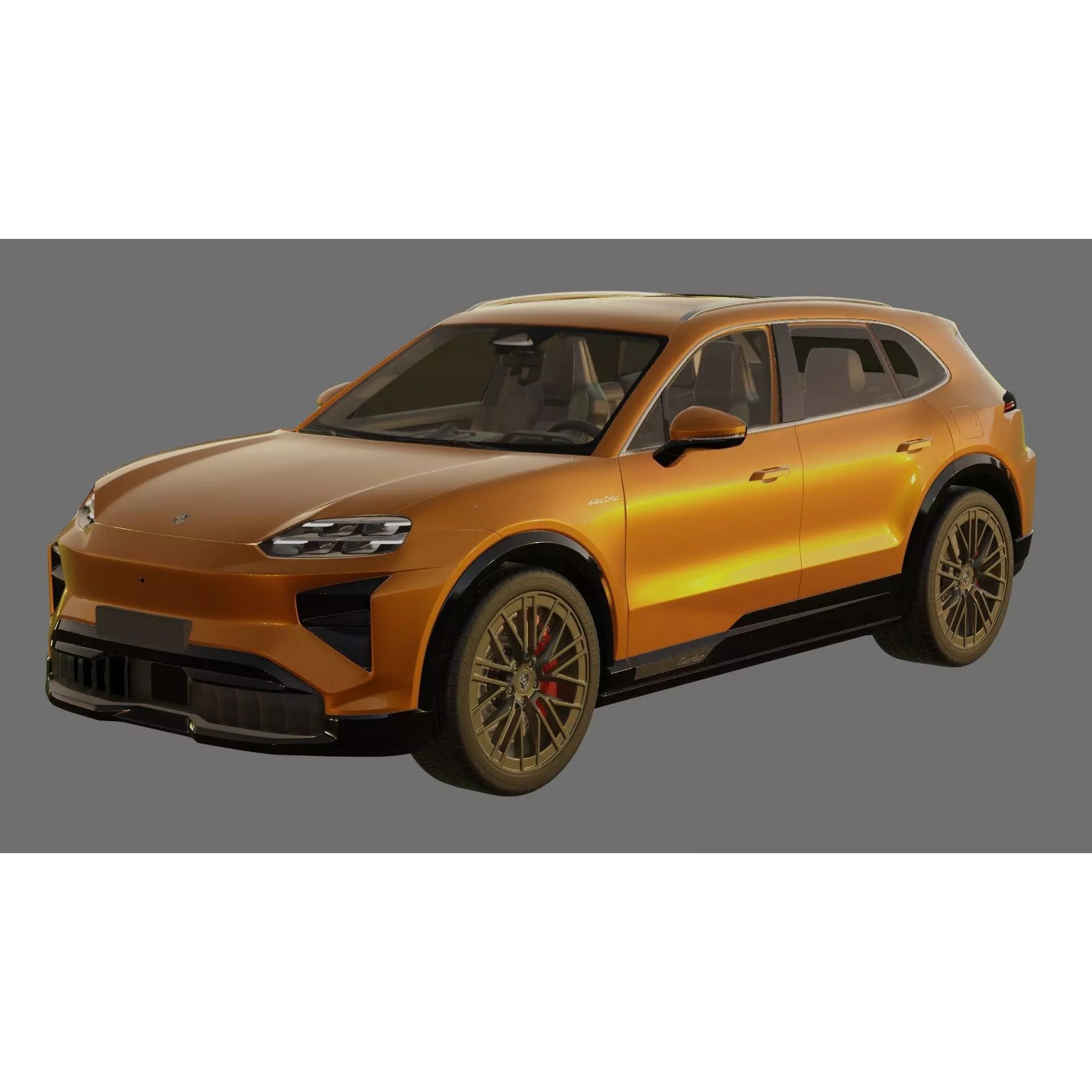 Porsche Cayenne Turbo Electric 2027 - Game-Ready 3D Model - View 22