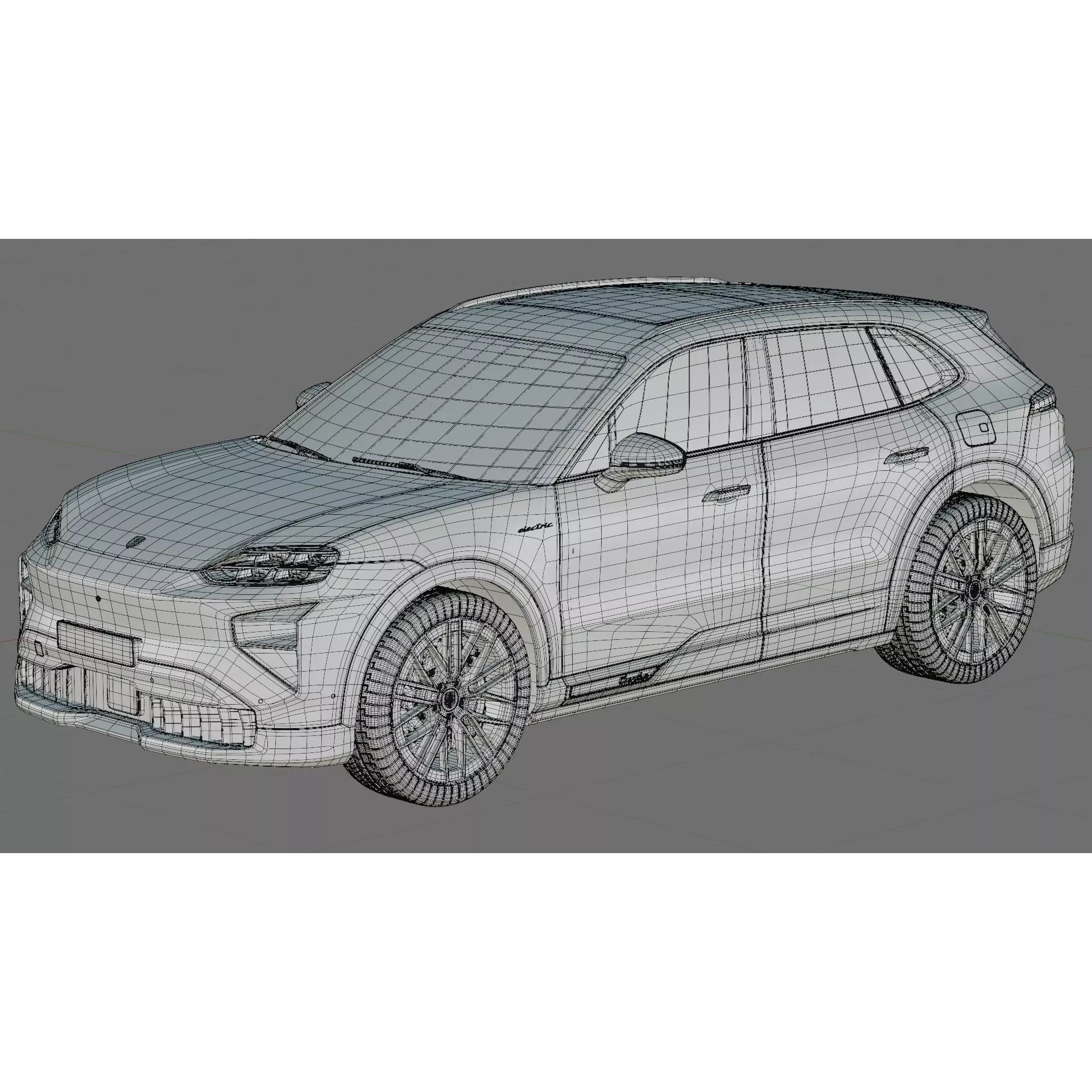 Porsche Cayenne Turbo Electric 2027 - Game-Ready 3D Model - View 35