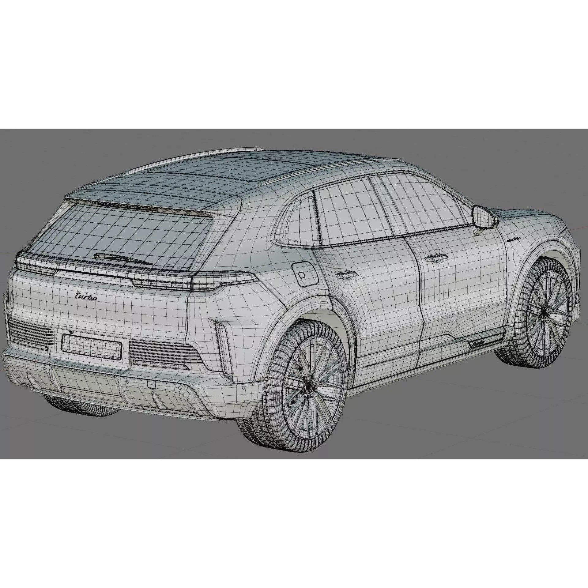 Porsche Cayenne Turbo Electric 2027 - Game-Ready 3D Model - View 36