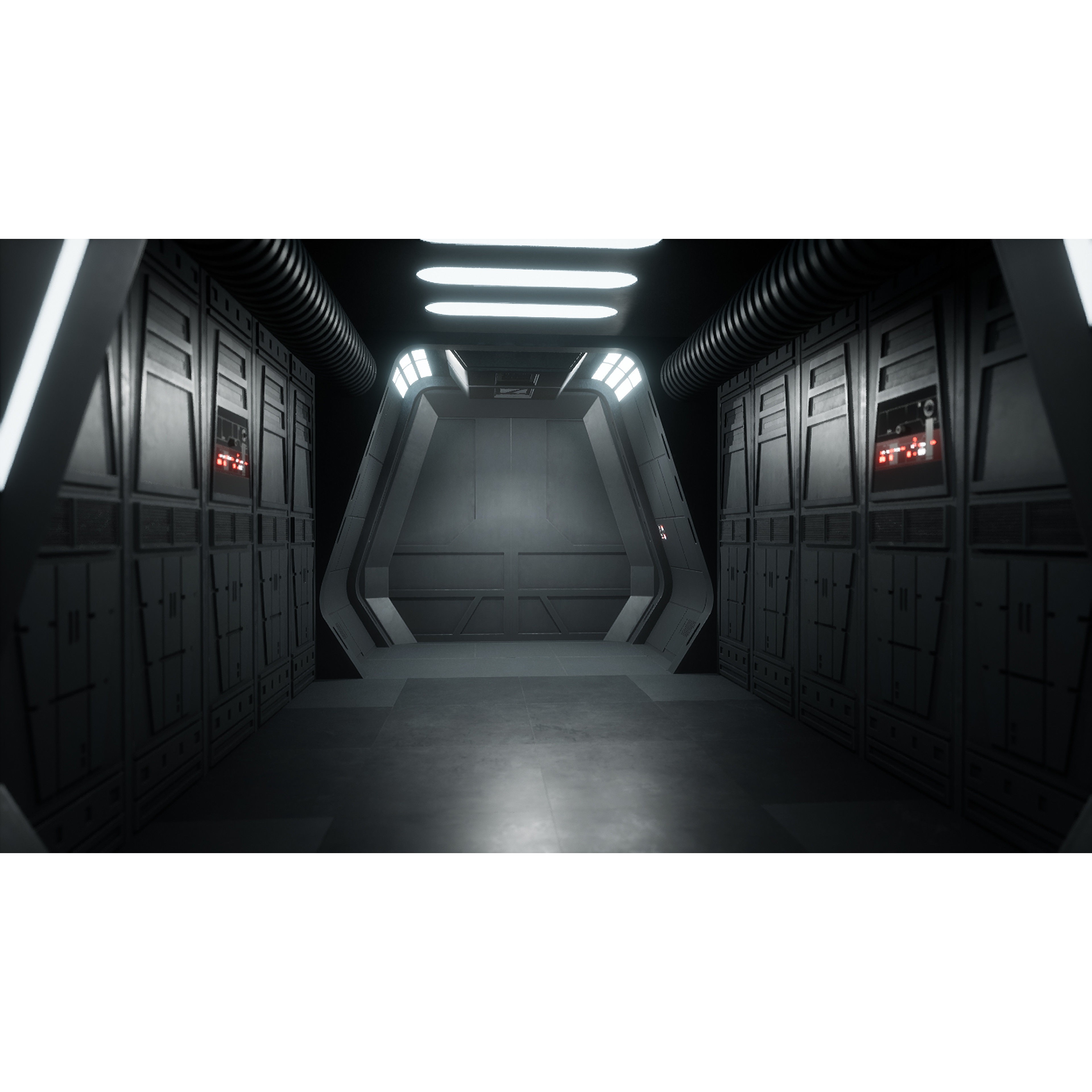 Light Cruiser Corridor - Low-Poly Game-Ready 3D Model