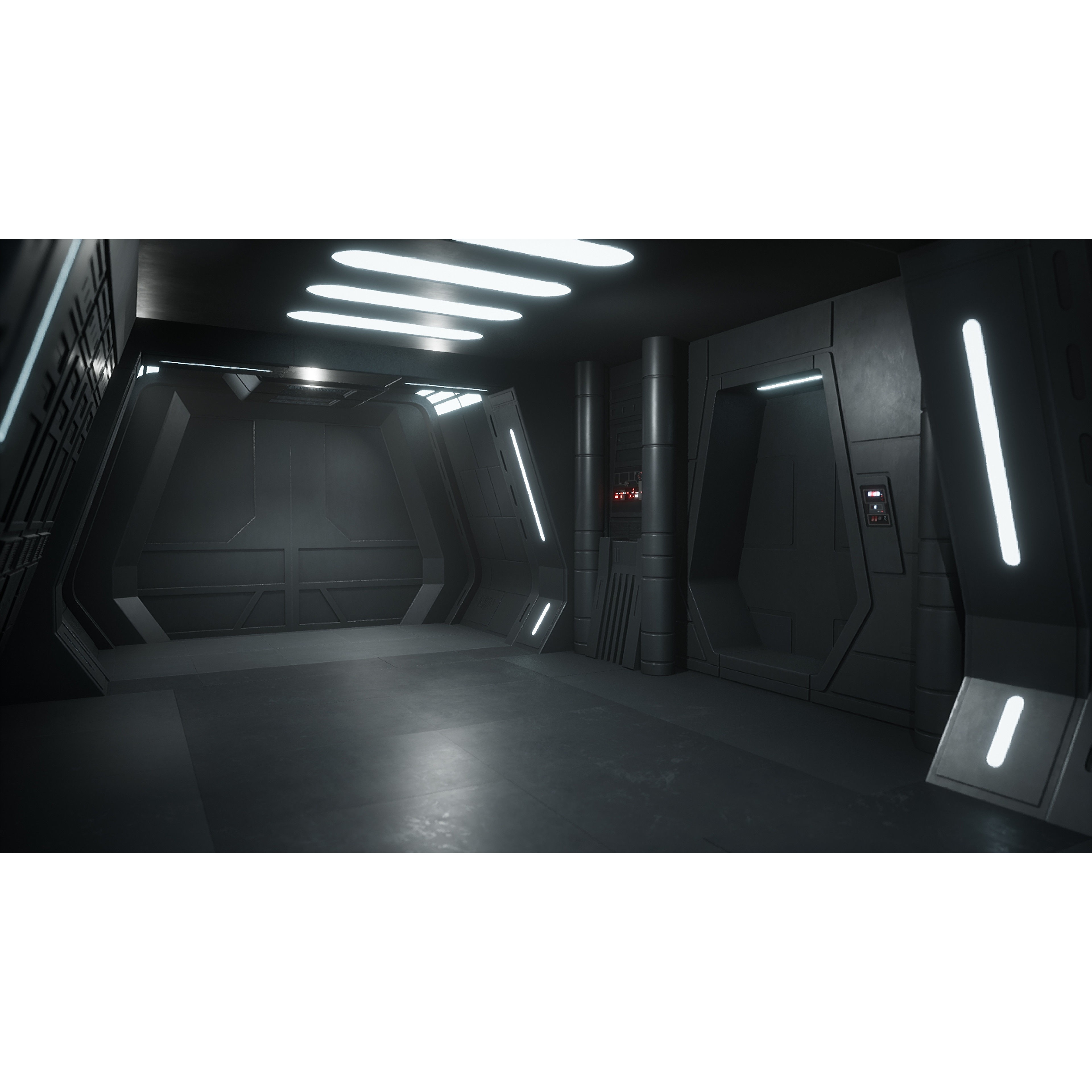 Light Cruiser Corridor - Low-Poly Game-Ready 3D Model - View 11