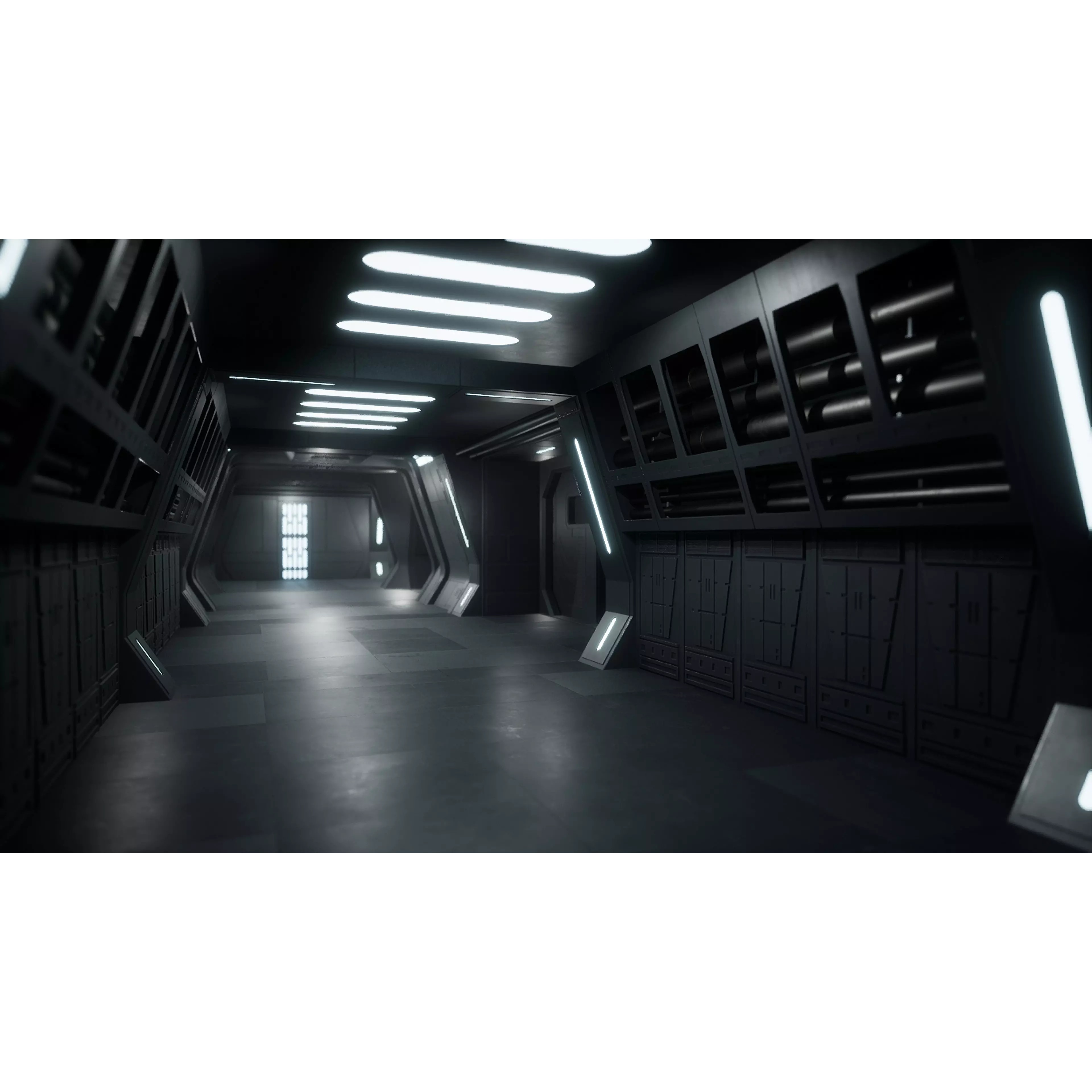 Light Cruiser Corridor - Low-Poly Game-Ready 3D Model - View 2