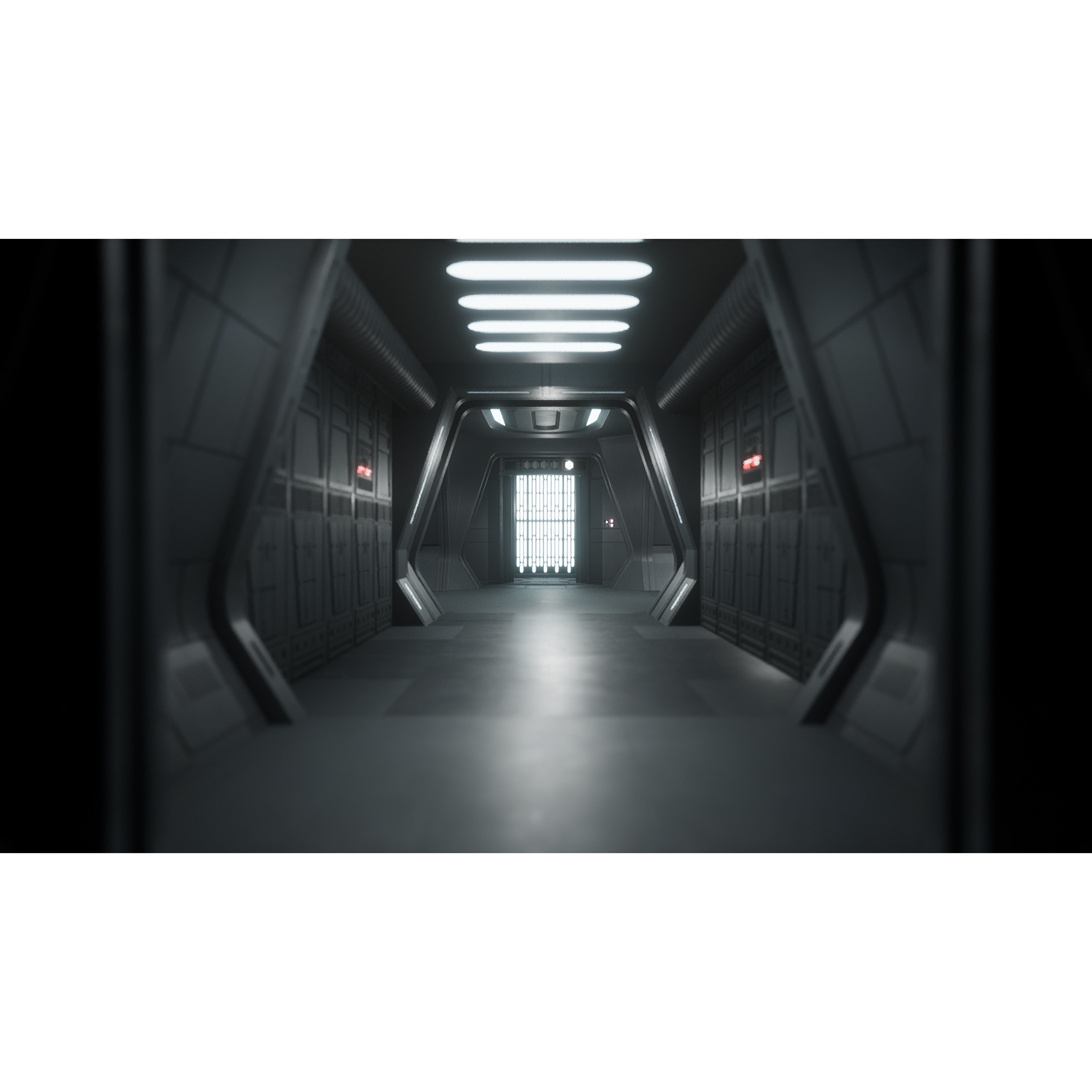 Light Cruiser Corridor - Low-Poly Game-Ready 3D Model - View 4