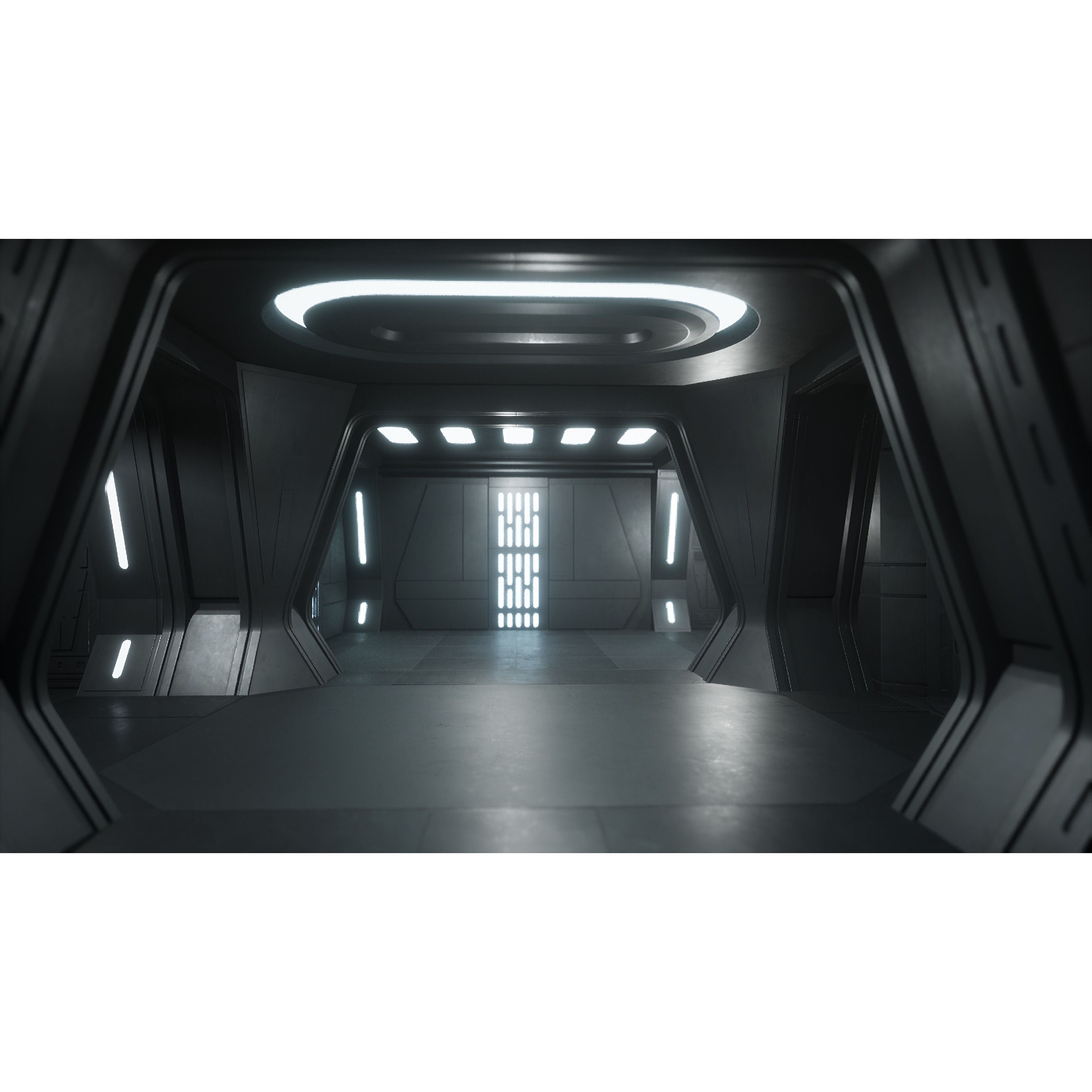 Light Cruiser Corridor - Low-Poly Game-Ready 3D Model - View 5