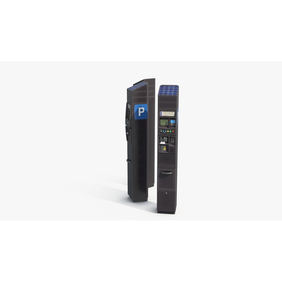 Parking Meter 3D Model – Low Poly PBR City Asset, FBX - View 13
