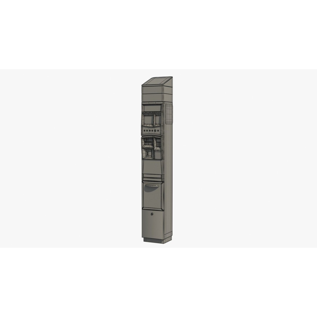 Parking Meter 3D Model – Low Poly PBR City Asset, FBX - View 14