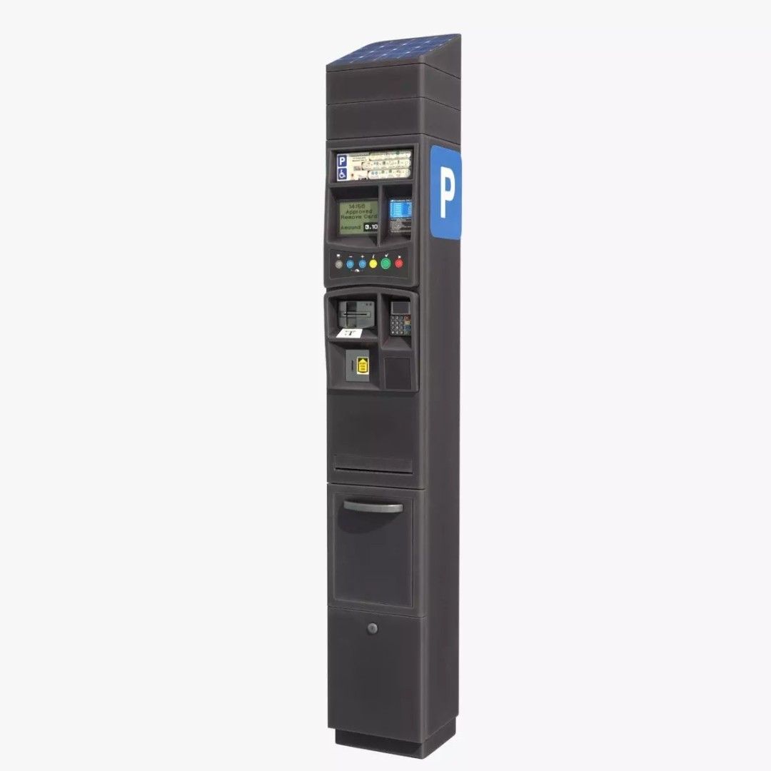 Parking Meter 3D Model – Low Poly PBR City Asset, FBX - View 2