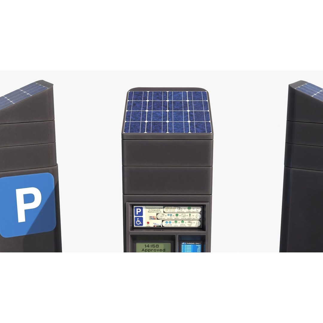 Parking Meter 3D Model – Low Poly PBR City Asset, FBX - View 4