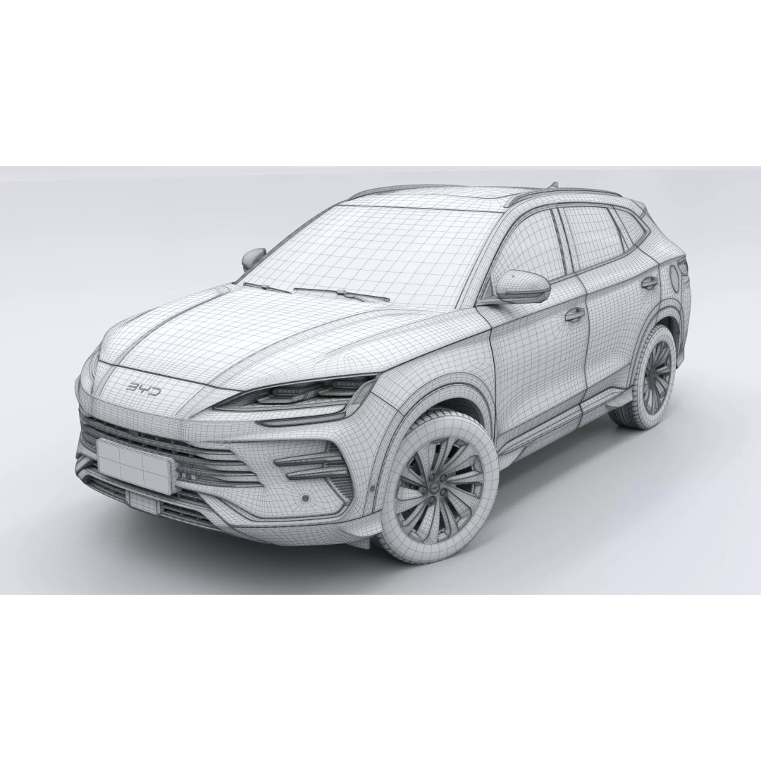 2026 BYD SEAL U 3D Model – High Poly SUV, FBX, Blender, Game Ready - View 16