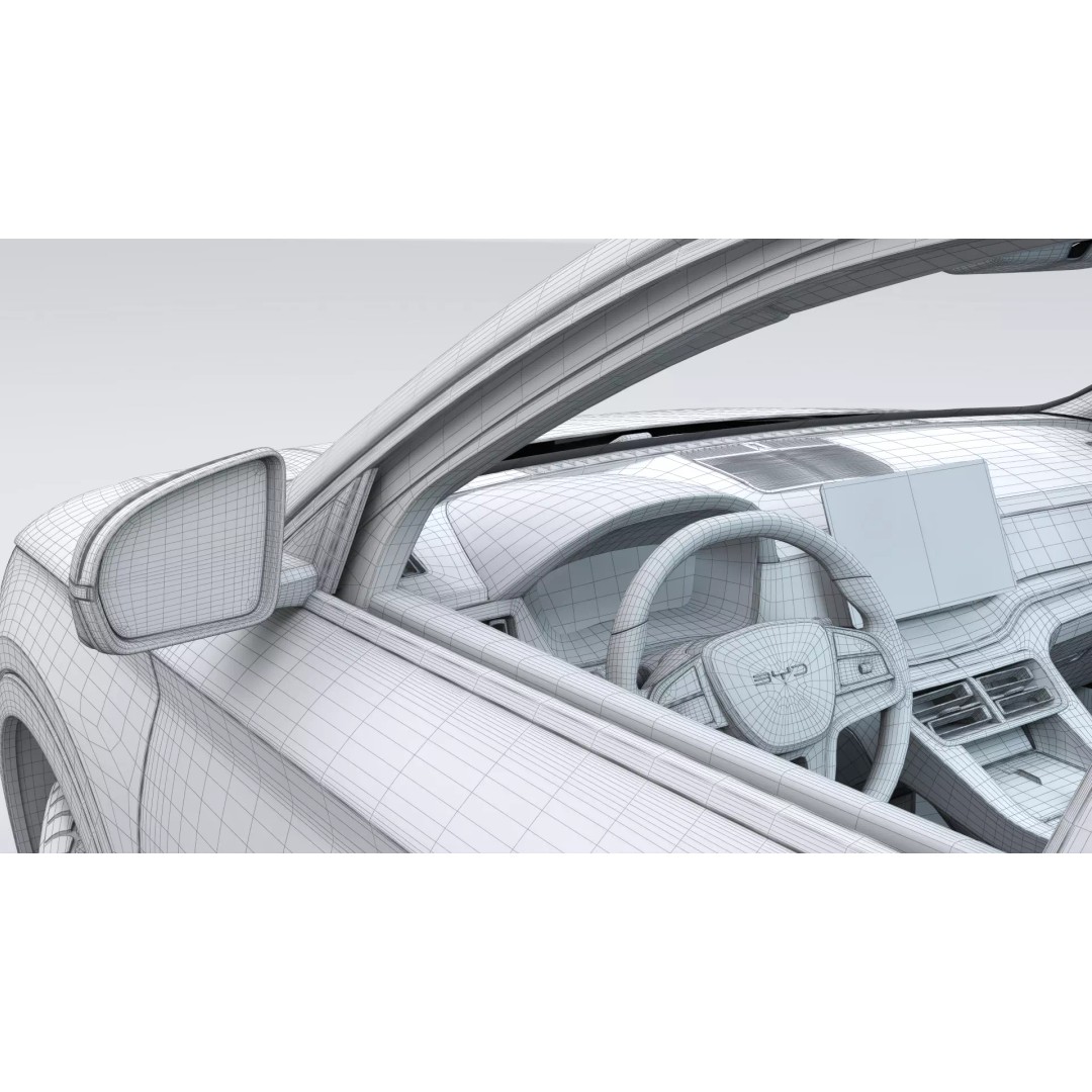 2026 BYD SEAL U 3D Model – High Poly SUV, FBX, Blender, Game Ready - View 22