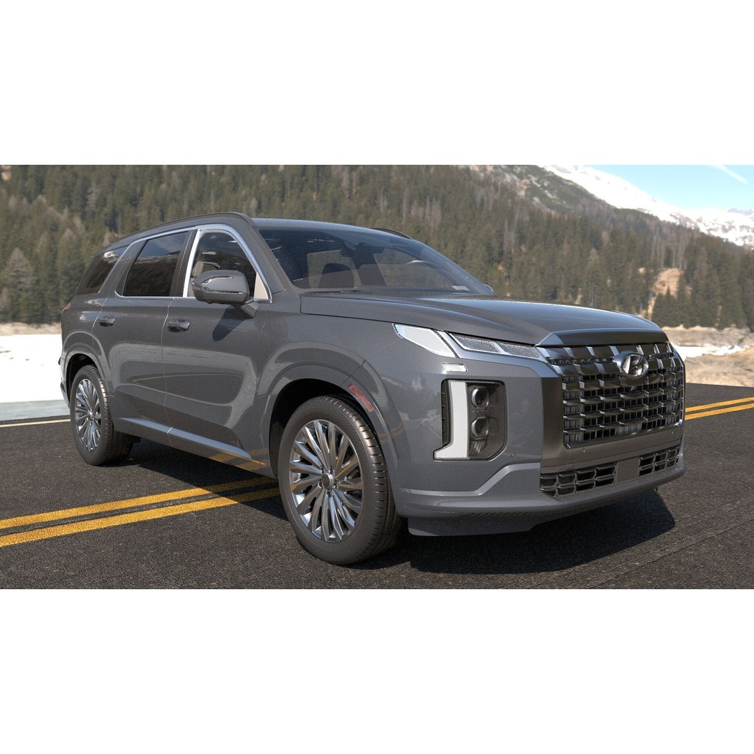 Hyundai Palisade 2024 3D Model – Photoreal SUV, Game-Ready Formats - View 18