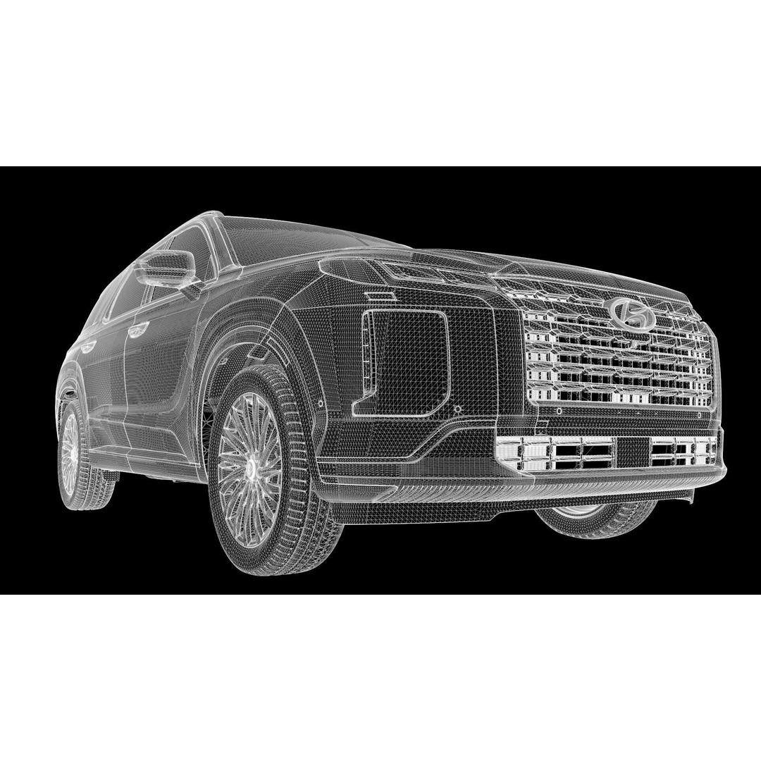 Hyundai Palisade 2024 3D Model – Photoreal SUV, Game-Ready Formats - View 23